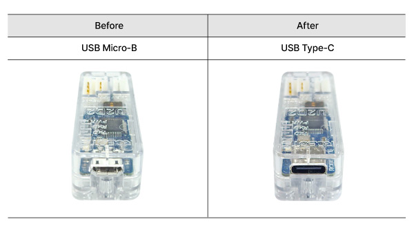 Micro-BからType-Cに変更